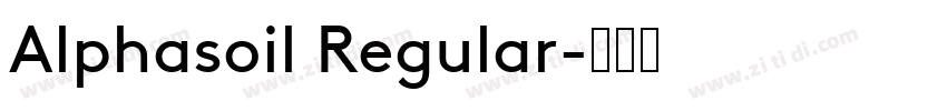 Alphasoil Regular字体转换